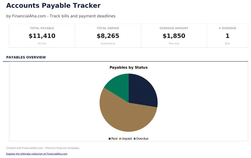 Accounts Payable Tracker preview