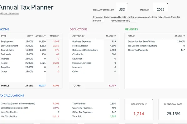年度税务规划器