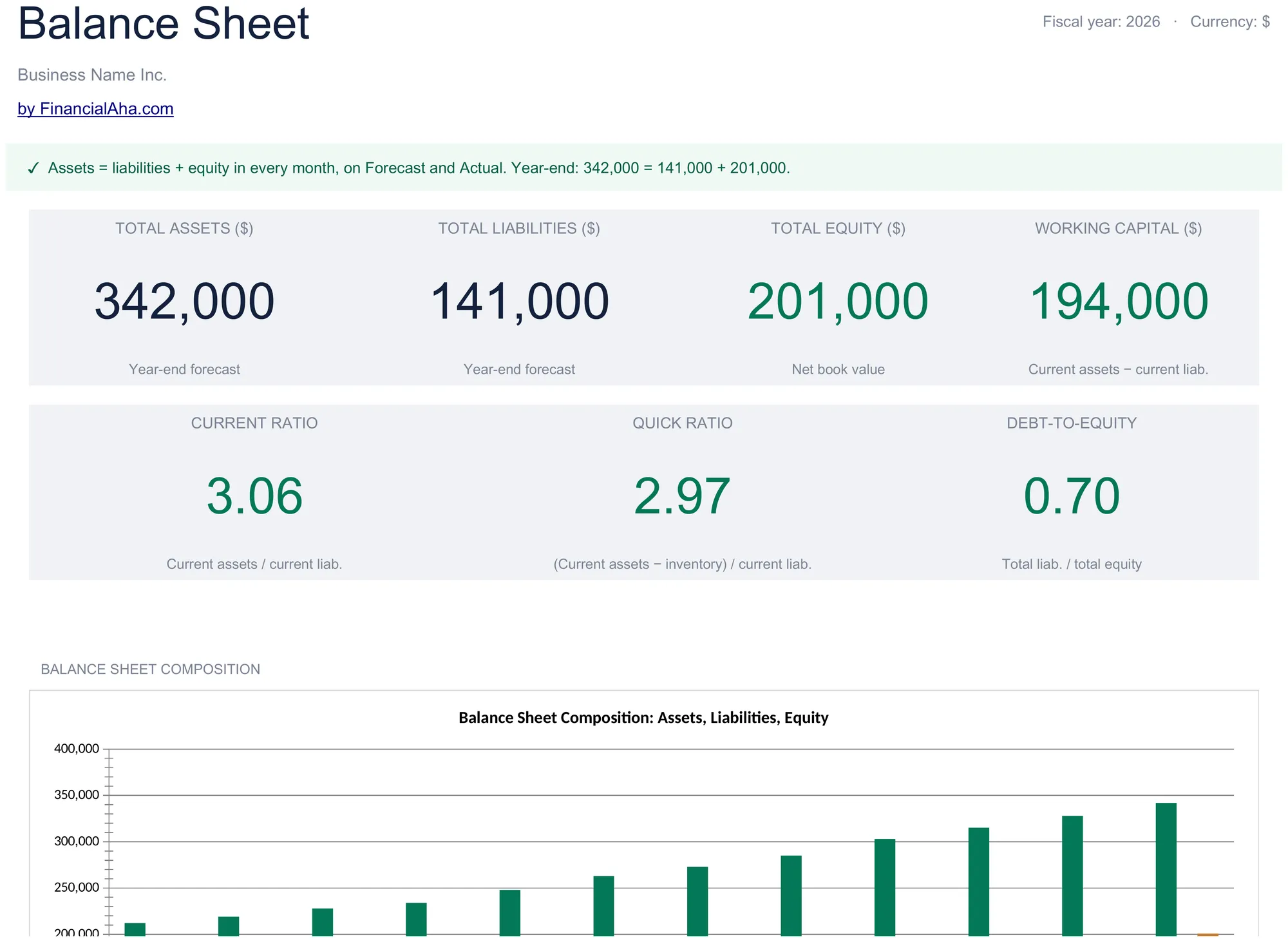 Balance Sheet Template Preview