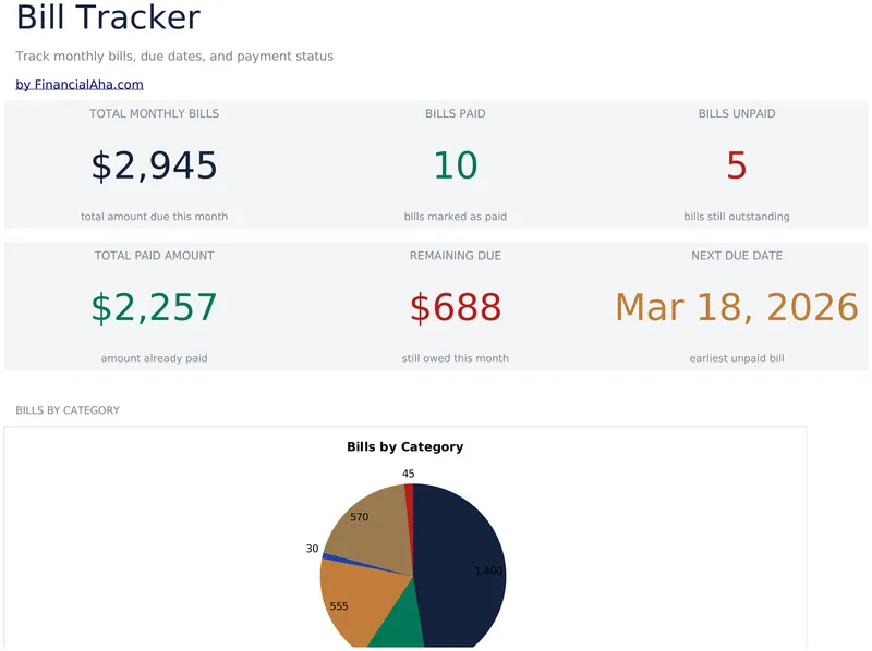 Bill Tracker preview