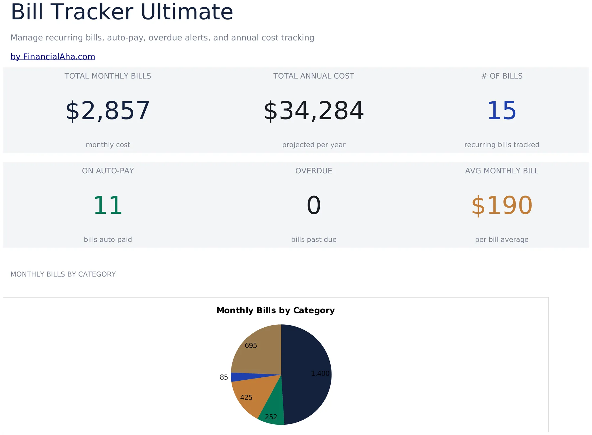 Bill Tracker Ultimate preview