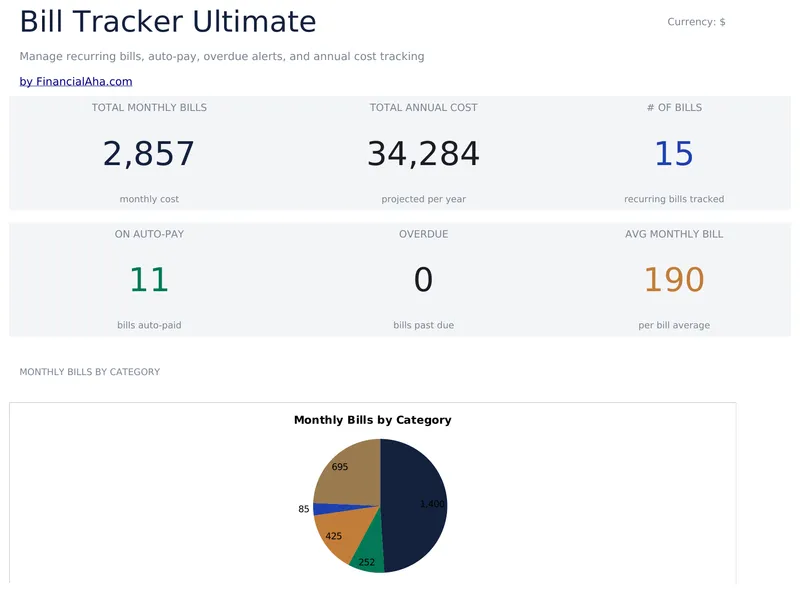 Bill Tracker Ultimate preview