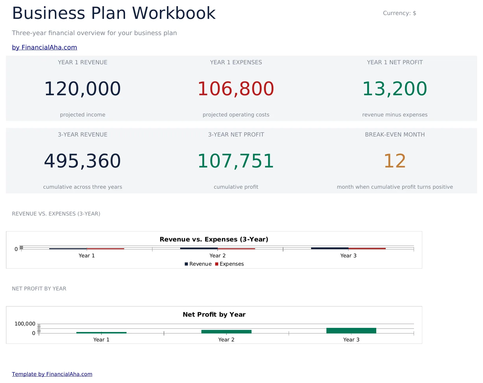 Business Plan Workbook preview
