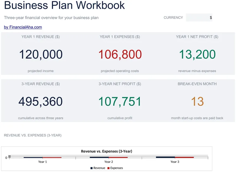 Classeur de business plan preview
