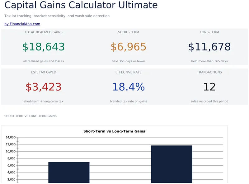 Capital Gains Calculator Ultimate preview