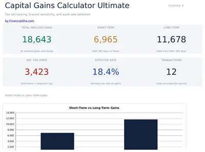 Capital Gains Calculator Ultimate preview