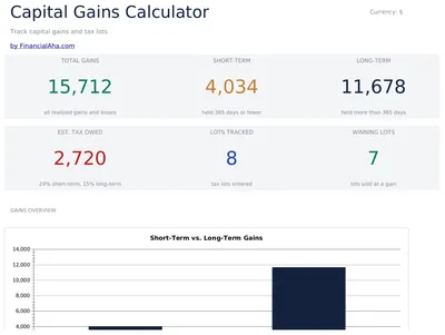Capital Gains Calculator preview