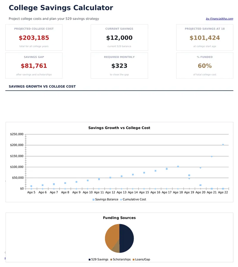 College Savings Calculator preview