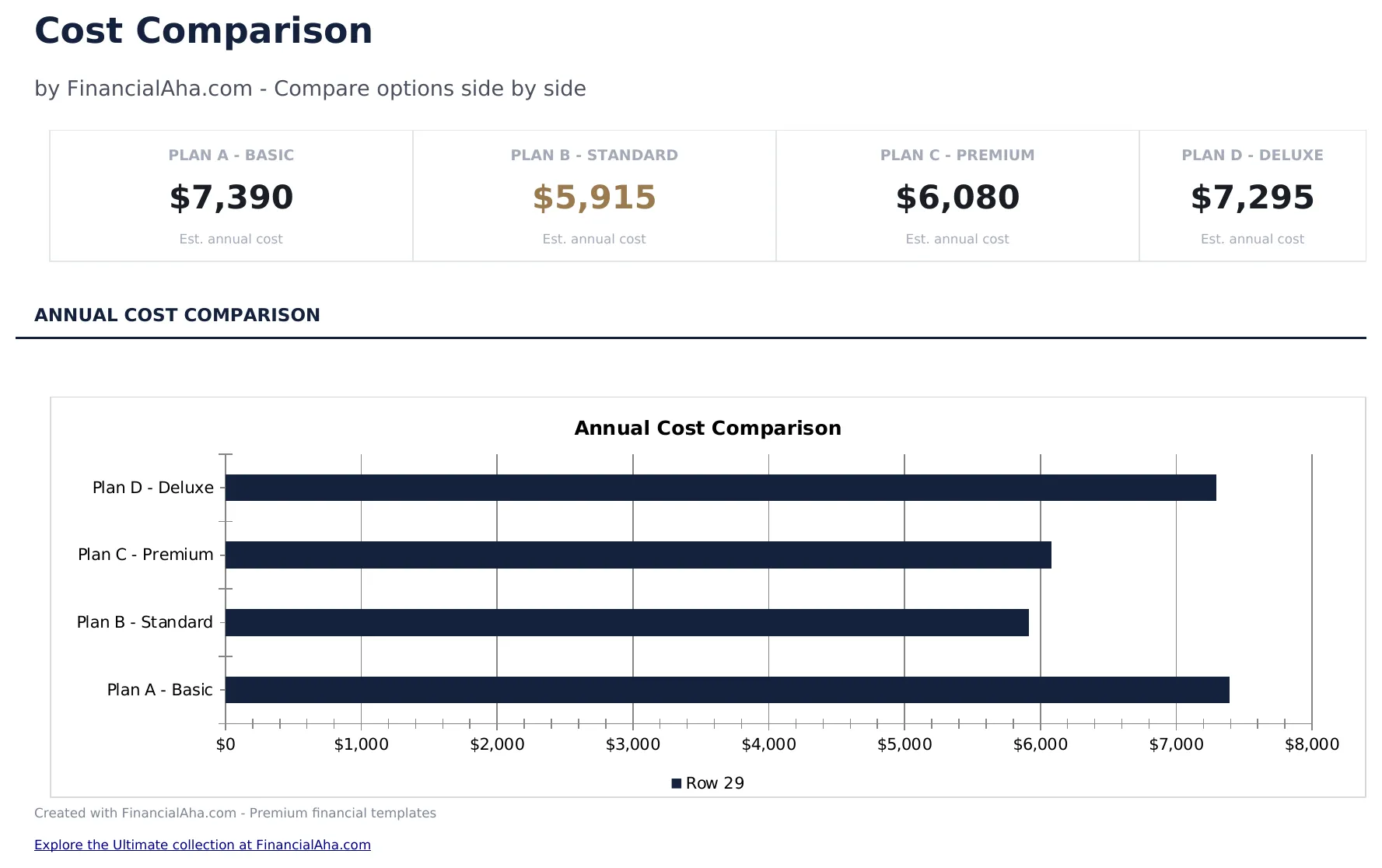 Cost Comparison Template preview