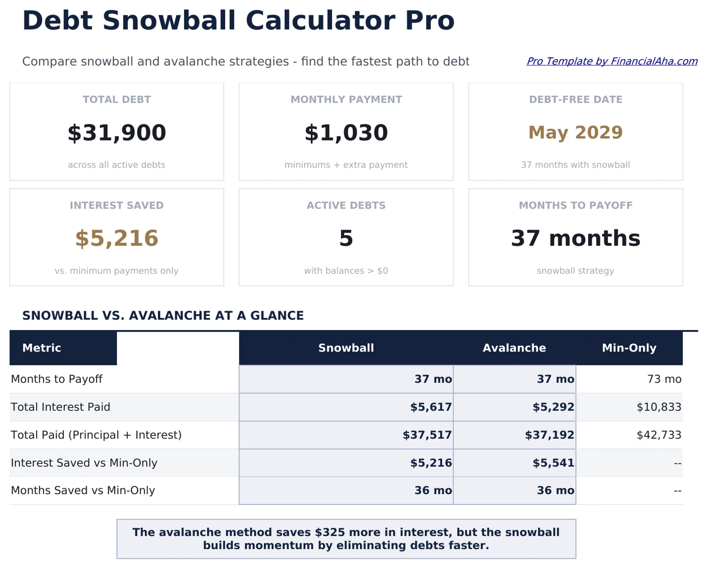Debt Snowball Pro preview