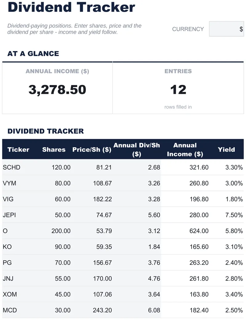 Dividend Tracker