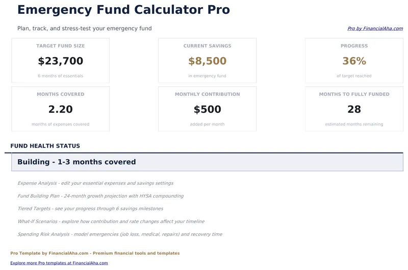 Emergency Fund Calculator Pro preview