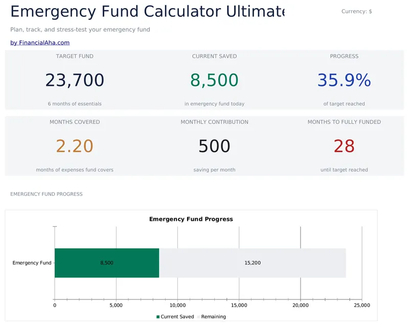 Emergency Fund Calculator Ultimate preview