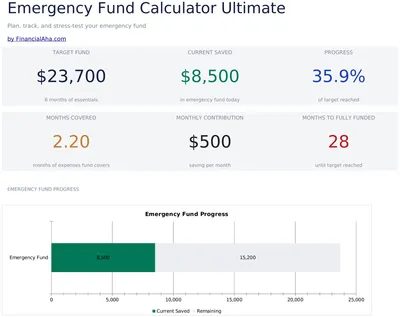 Emergency Fund Calculator Ultimate preview