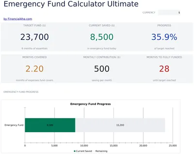 Calculadora de Fondo de Emergencia Ultimate preview