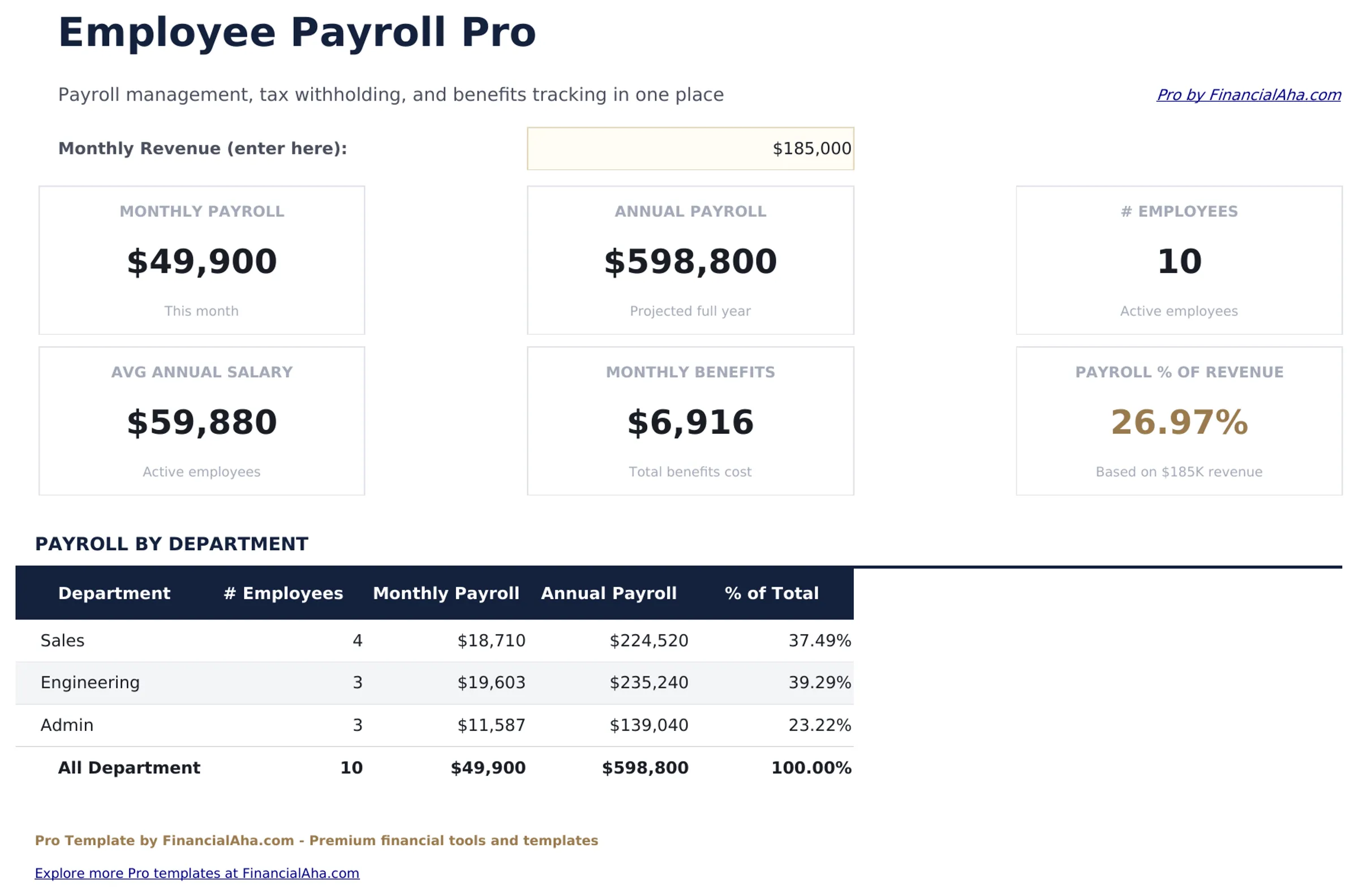 Employee Payroll Pro preview
