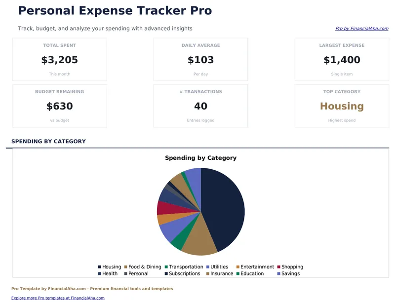 Expense Tracker Pro preview