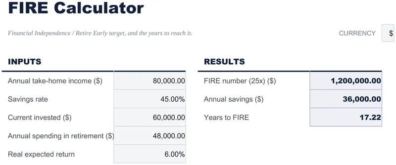 FIRE Calculator