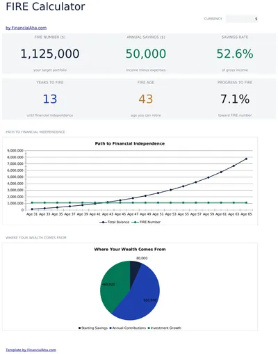 FIRE Calculator preview