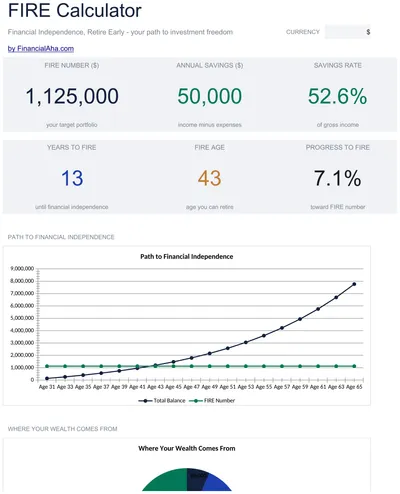 FIRE Calculator preview
