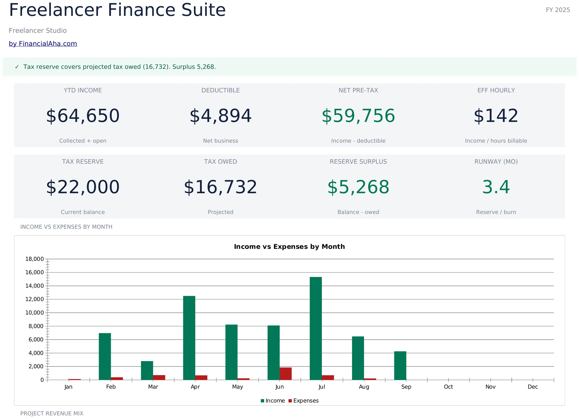 Freelancer Finance Suite Template Preview