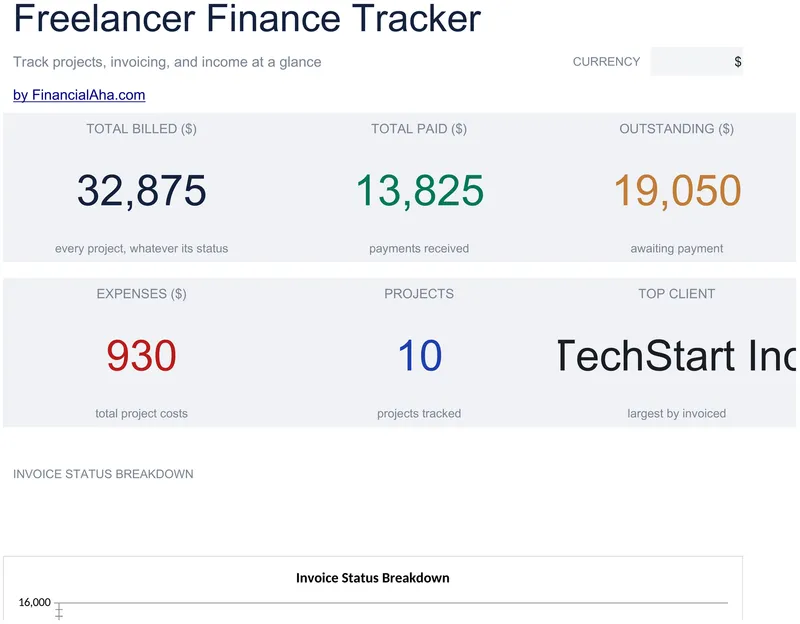 Tracker Finanziario per Freelancer preview