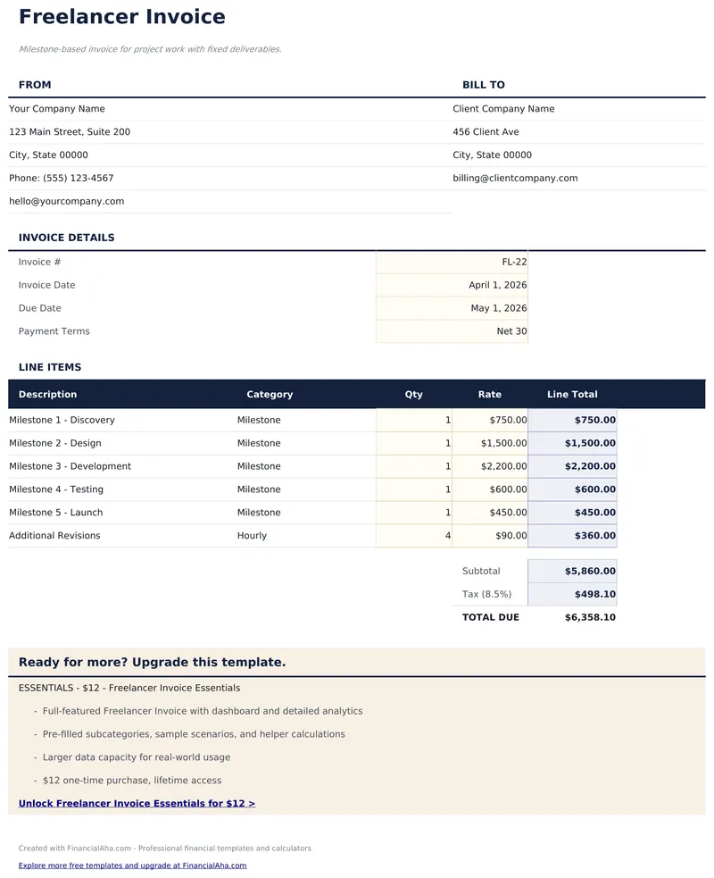 Factura para Freelancers