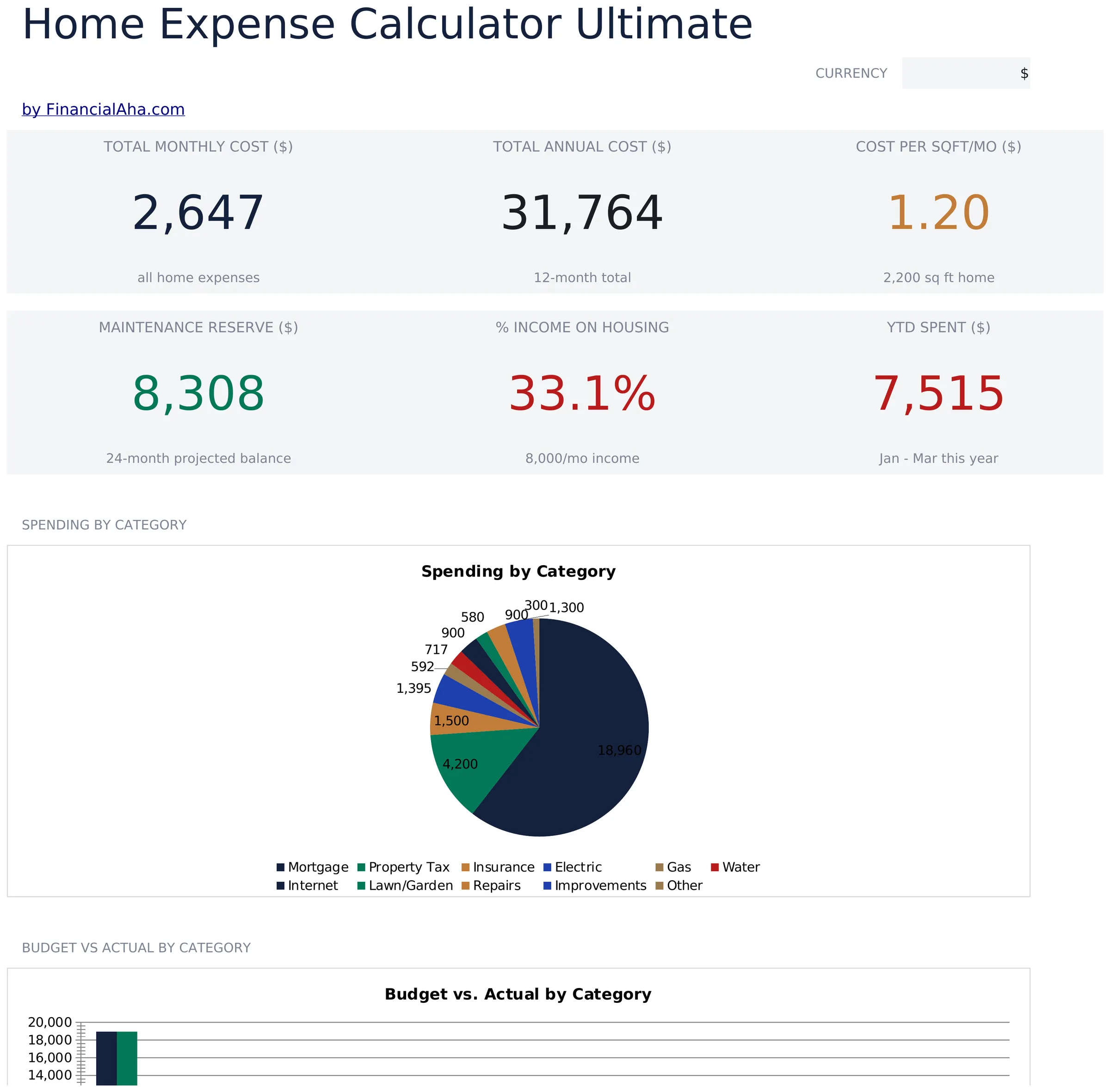 Home Expense Calculator Ultimate preview