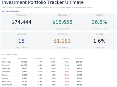 Investment Portfolio Tracker Ultimate preview
