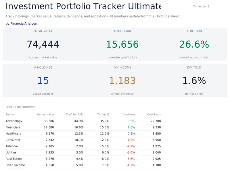 Tracker Portafoglio Investimenti Ultimate preview