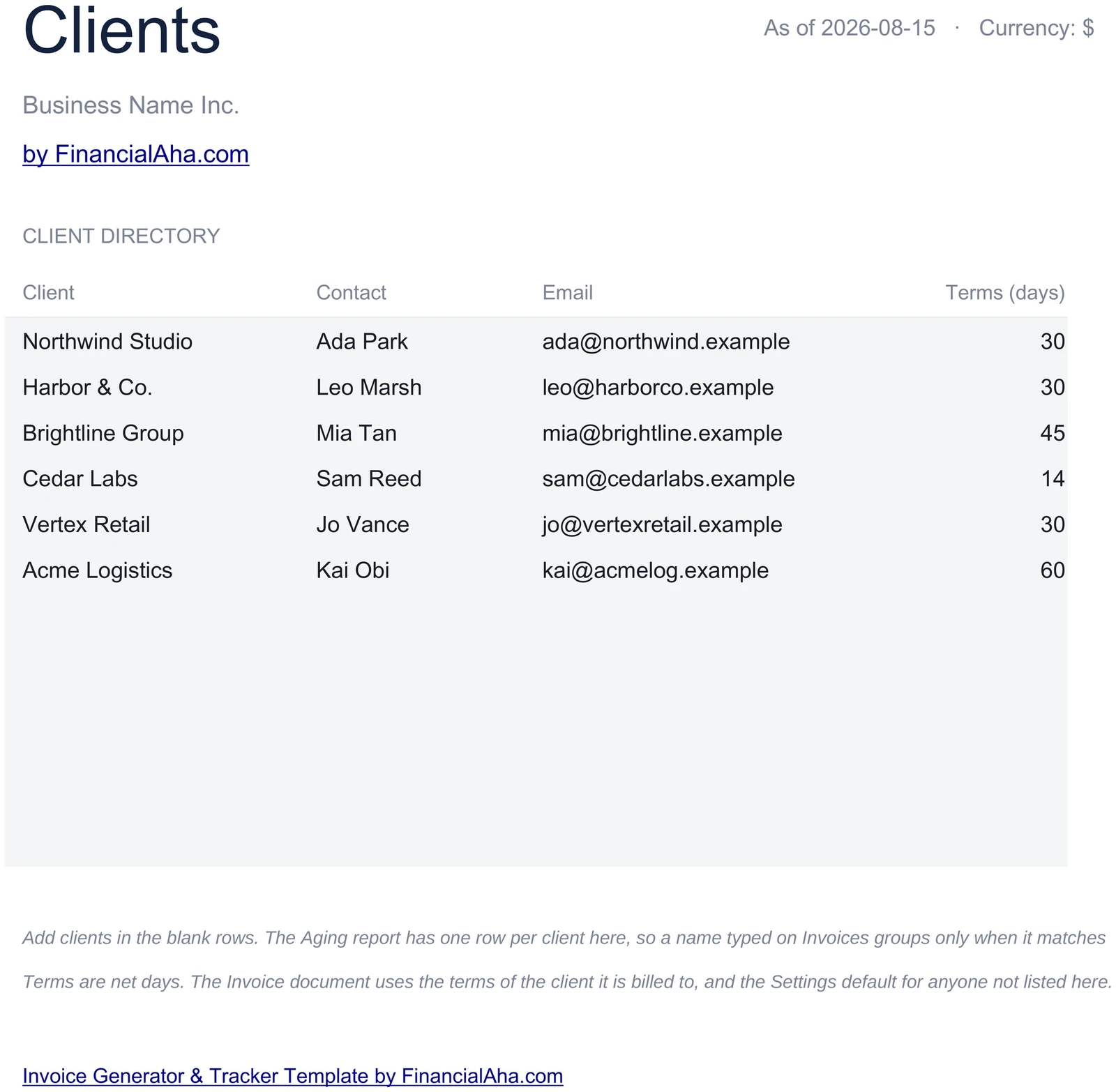 Client Directory