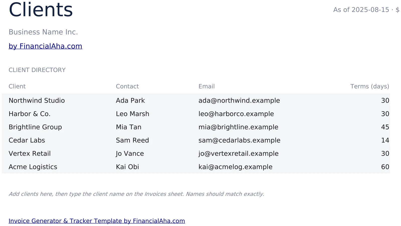 Client Directory