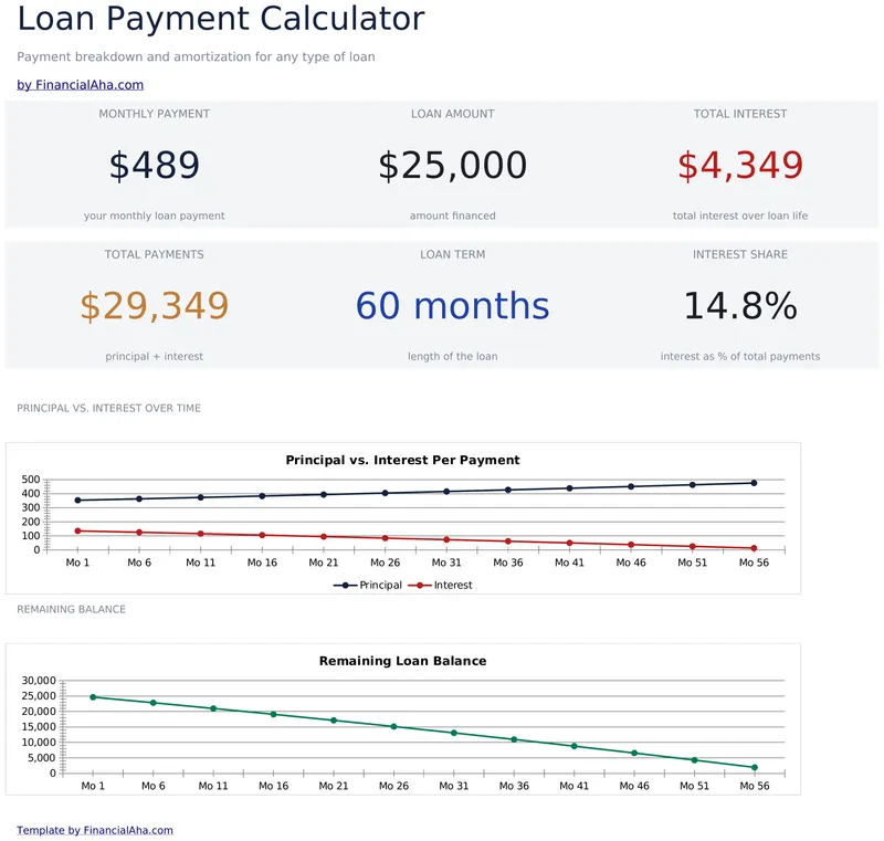 Loan Payment Calculator preview
