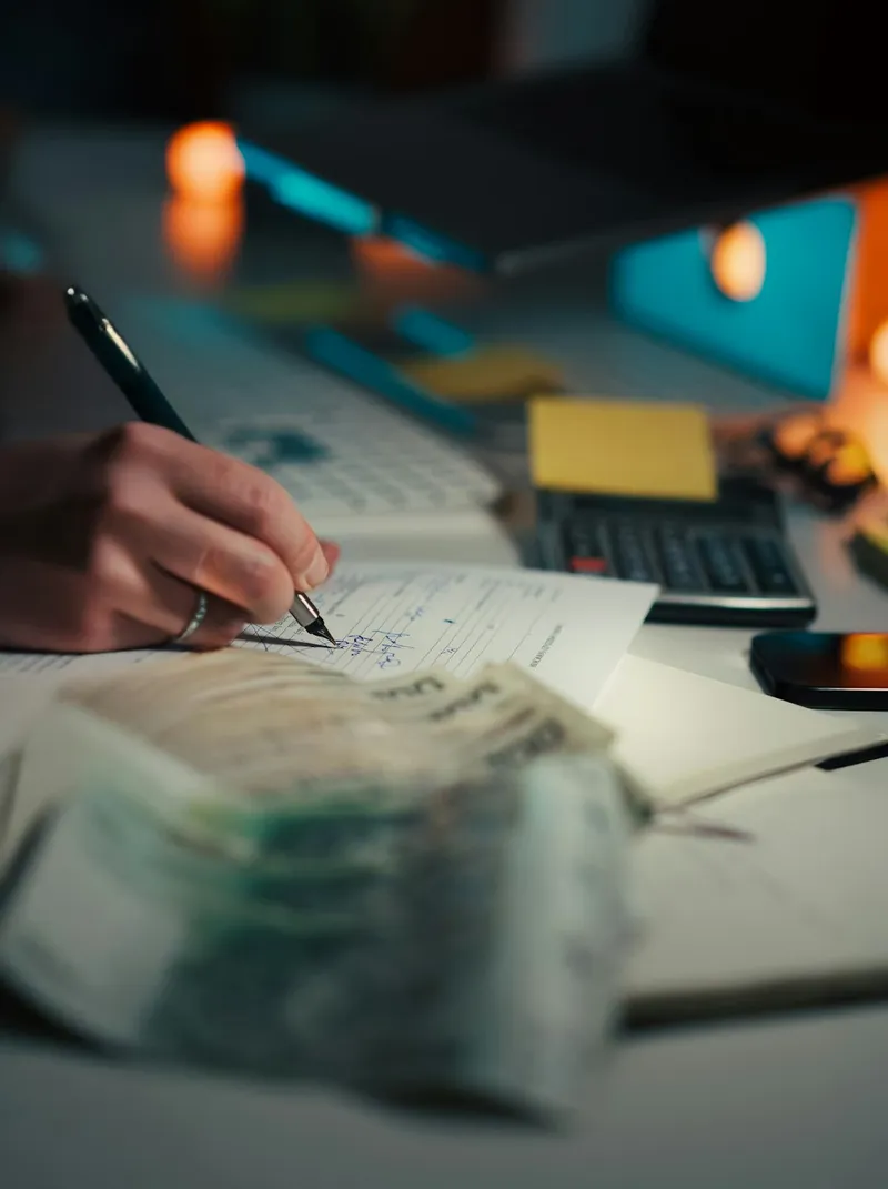 Net worth calculation with assets and liabilities
