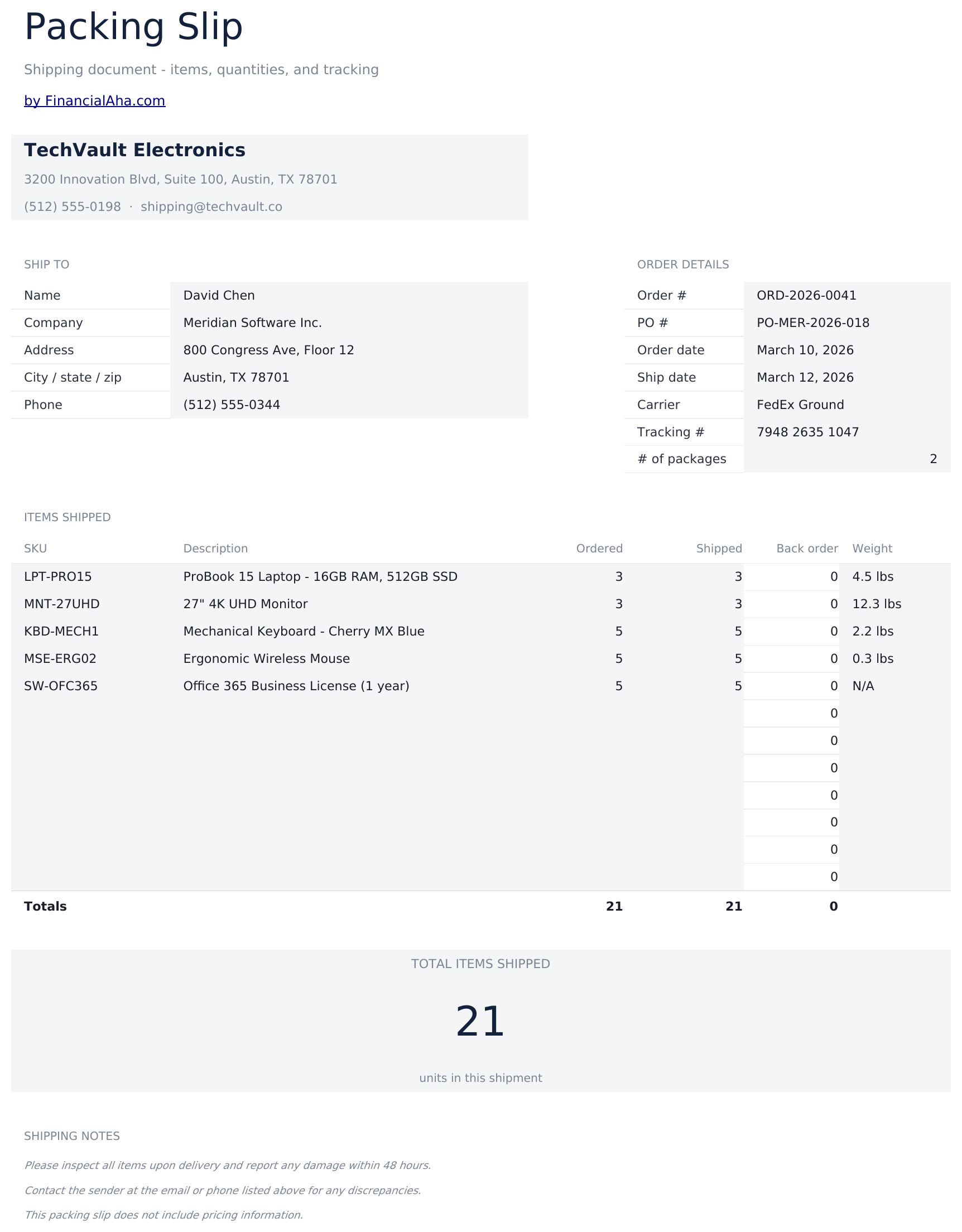 Essentials template preview