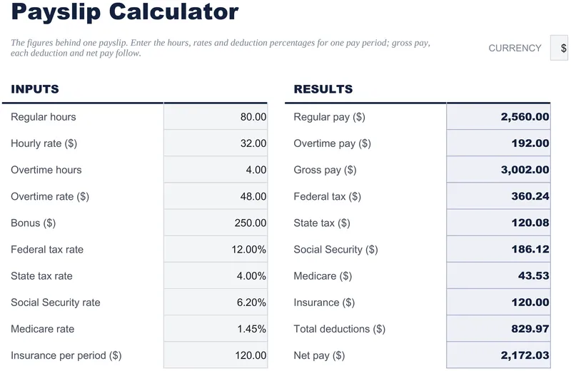 Payslip Template