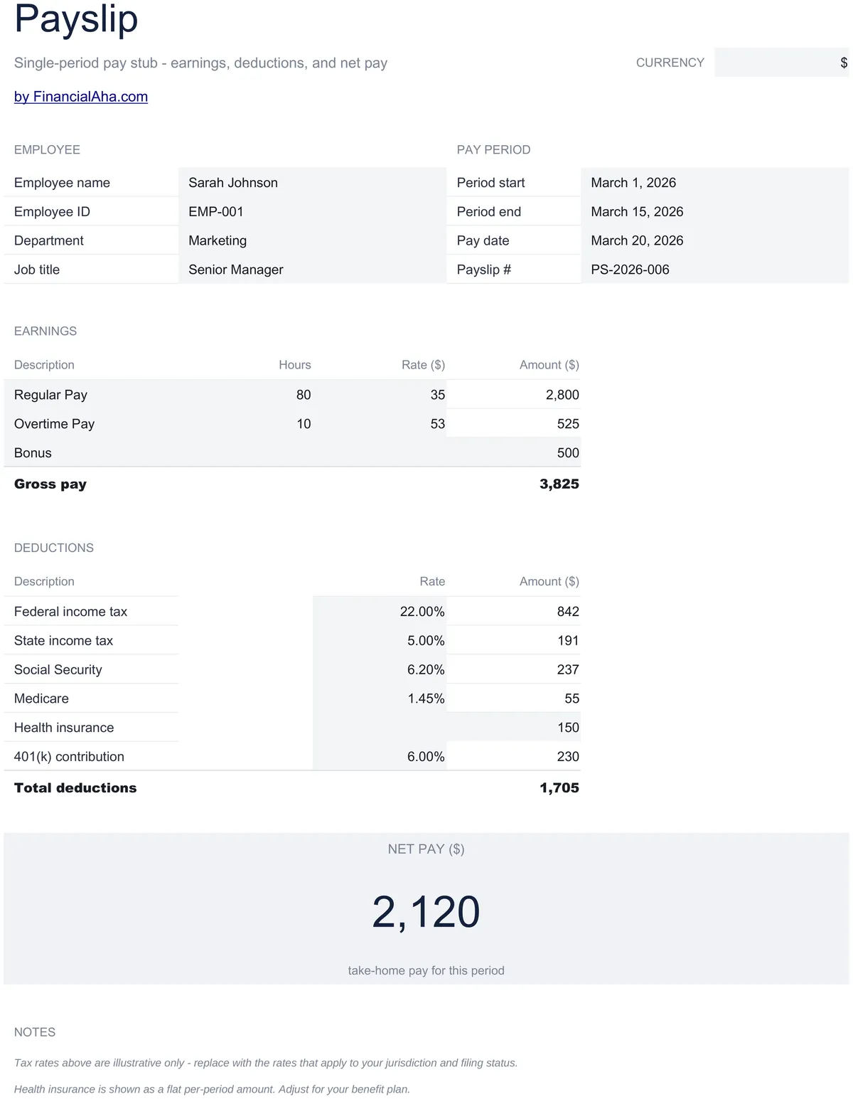 Payslip Template Essentials