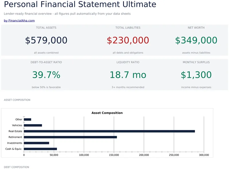 Personal Financial Statement Ultimate preview