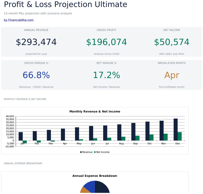 Profit and Loss Projection Ultimate preview