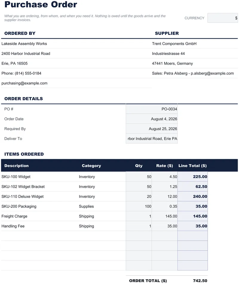 Purchase Order