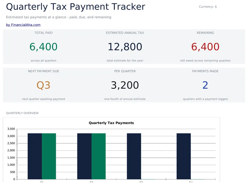 Quarterly Tax Payment Tracker preview
