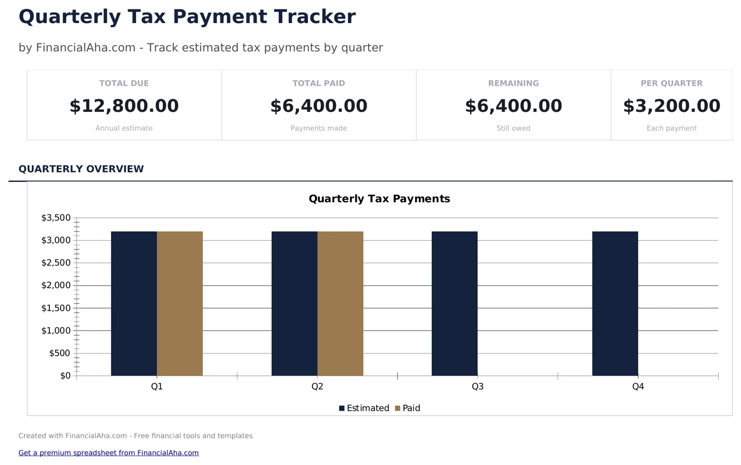 Quarterly Tax Payment Tracker preview