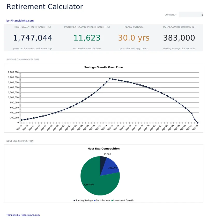 Retirement Calculator preview