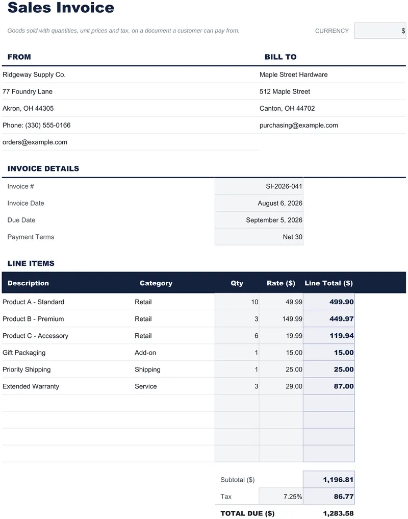 Sales Invoice