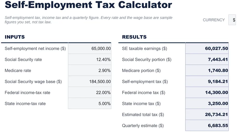 Self-Employment Tax Calculator