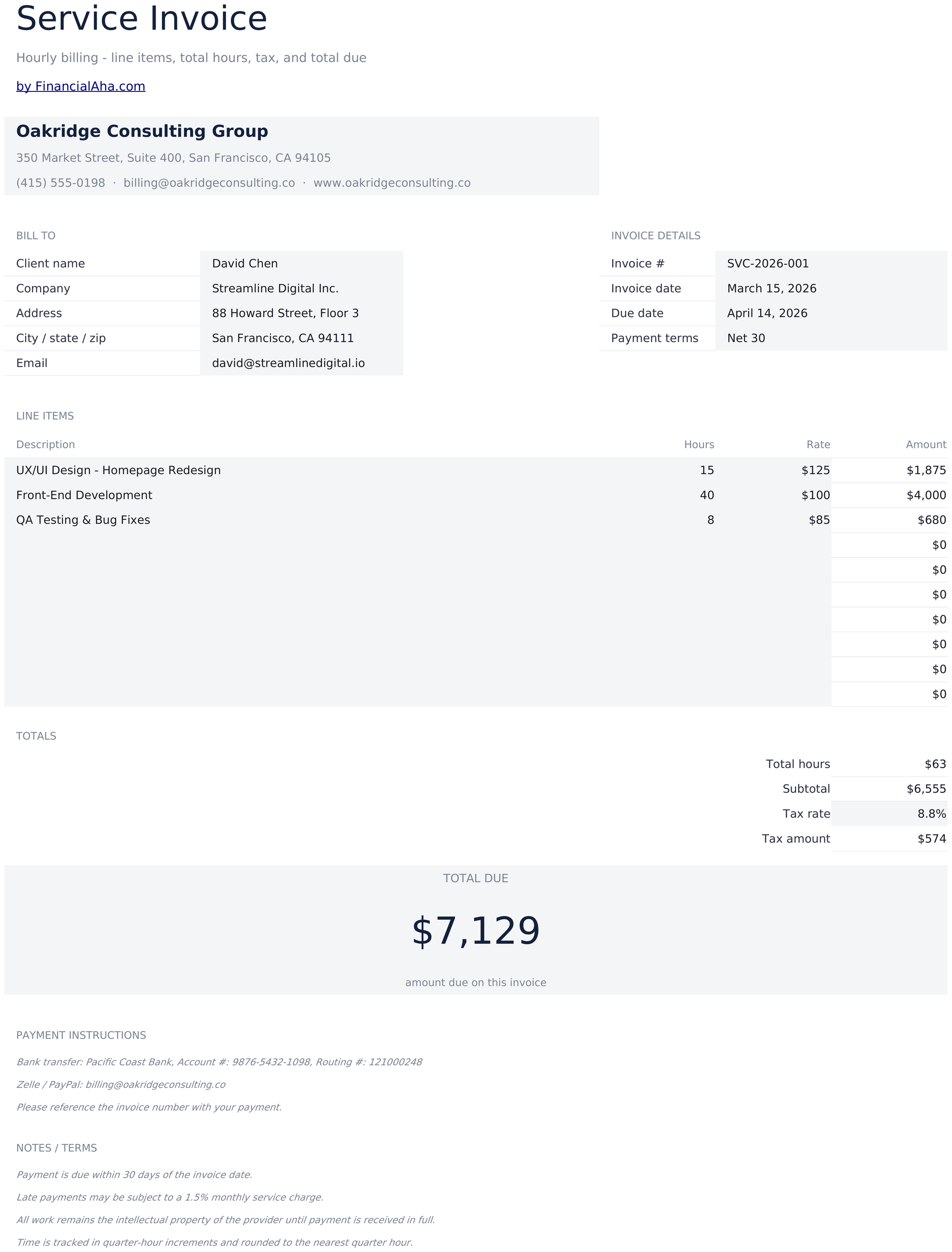 Essentials template preview