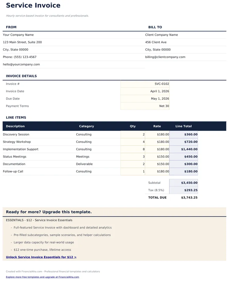 Factura de Servicios