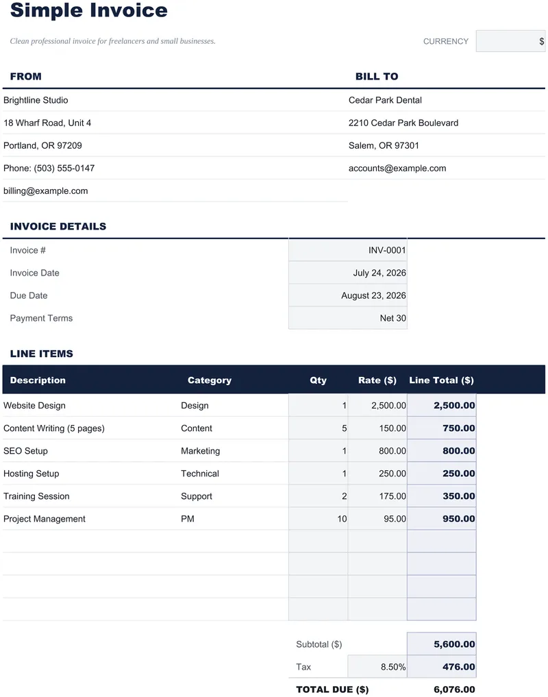 Simple Invoice
