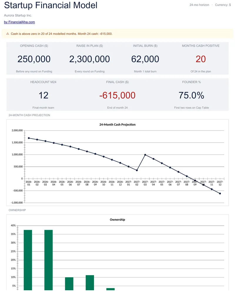 Startup Financial Model