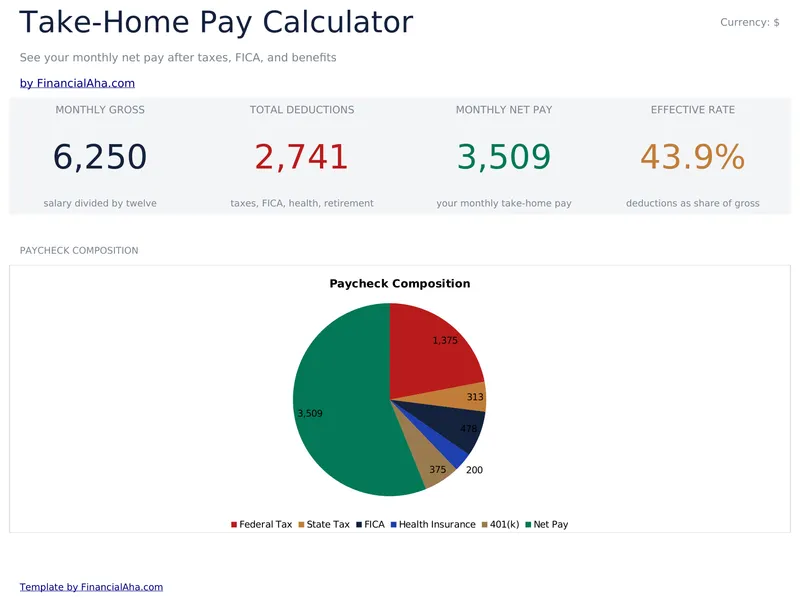 Take-Home Pay Calculator preview